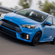 A blue Ford Focus RS Hatchback